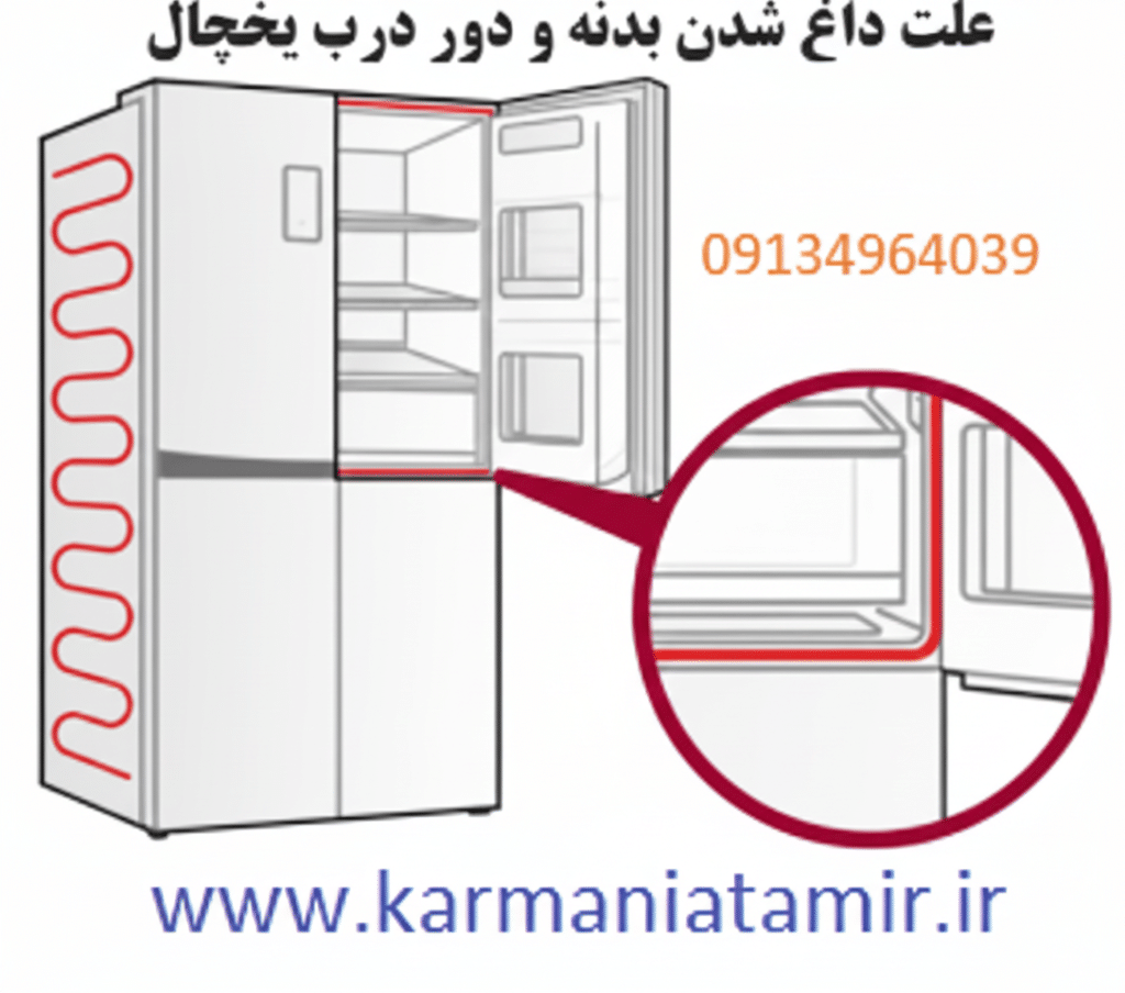 علت داغ شدن بدنه یخچال و راهکار رفع عیب آن